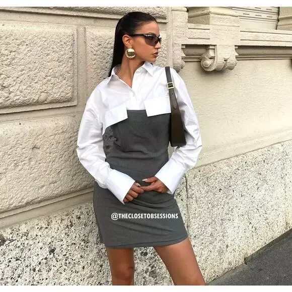 ZARA BLOGGER FAVE!!! Draped Short Dress NWT - Picture 2 of 16